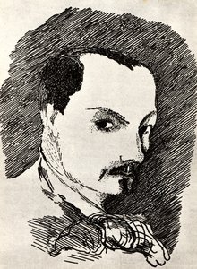 Charles Baudelaire 1821-1867 door Henri de Toulouse Lautrec