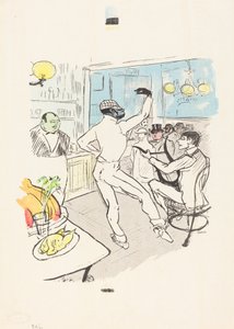 Chocolat dansend in de Achille Bar door Henri de Toulouse Lautrec