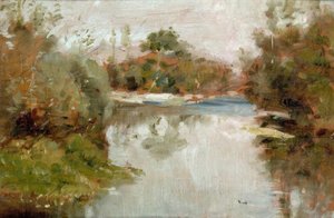 Céleyran. Aan de rivier door Henri de Toulouse Lautrec