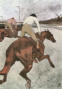 De jockey door Henri de Toulouse Lautrec