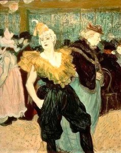 De Clownesse Cha-U-Kao door Henri de Toulouse Lautrec