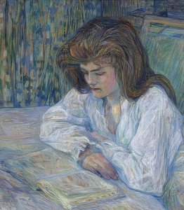 De lezende (La Liseuse). 1889 door Henri de Toulouse Lautrec