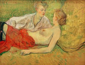 De twee vriendinnen door Henri de Toulouse Lautrec