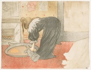 Elles: Vrouw in het bad door Henri de Toulouse Lautrec