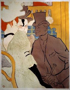 Engelsen in de Moulin Rouge Lithografie door Henri de Toulouse Lautrec (1864-1901) 1892 Albi, Musee Toulouse Lautrec door Henri de Toulouse Lautrec