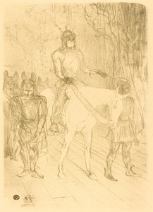 Toegang van Brasseur in "Chilperic" door Henri de Toulouse Lautrec