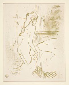 Studie van een vrouw door Henri de Toulouse Lautrec