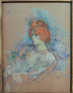 Zittende vrouw door Henri de Toulouse Lautrec