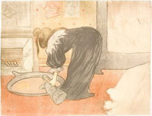 Vrouw in bad door Henri de Toulouse Lautrec