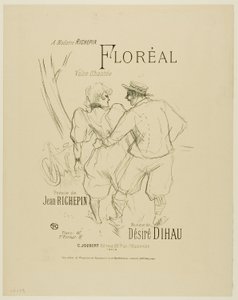 Floréal, uit Mélodies de Désiré Dihau door Henri de Toulouse Lautrec
