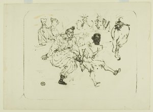Footit en Chocolat door Henri de Toulouse Lautrec