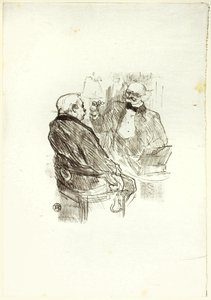 Georges Clemenceau en de optometrist, Mayer, uit Au Pied du Sinaï door Henri de Toulouse Lautrec