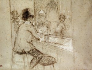 Gin Cocktail door Henri de Toulouse Lautrec