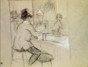 Gin cocktails door Henri de Toulouse Lautrec