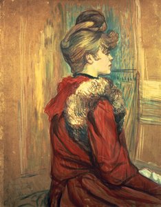 Meisje met een Bont Stola, Mademoiselle Jeanne Fontaine, 1891 door Henri de Toulouse Lautrec