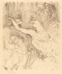 Guy en Mealy in Parijs die marcheert, 1898 door Henri de Toulouse Lautrec