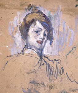 Hoofd van een Vrouw, 1896 door Henri de Toulouse Lautrec