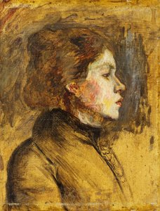 Hoofd van een Vrouw, 1899 door Henri de Toulouse Lautrec