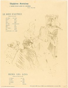 Hulde aan Molière door Henri de Toulouse Lautrec