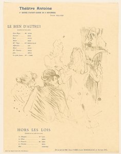 Hommage aan Molière door Henri de Toulouse Lautrec