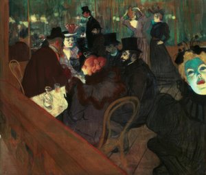 In de Moulin Rouge door Henri de Toulouse Lautrec