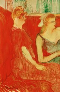 In de salon van de Rue des Moulins door Henri de Toulouse Lautrec