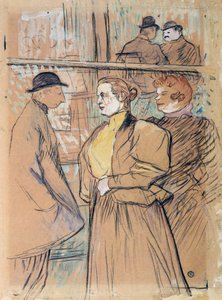 In de Moulin Rouge, 19e eeuw door Henri de Toulouse Lautrec