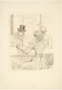 In de Picton Bar (American Bar), rue Scribe door Henri de Toulouse Lautrec