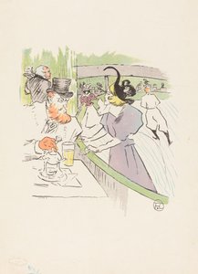 In de Schaatsende Professionele Schoonheid door Henri de Toulouse Lautrec