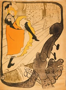 Jane Avril, 1893 door Henri de Toulouse Lautrec