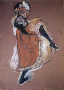 Jane Avril dansend door Henri de Toulouse Lautrec