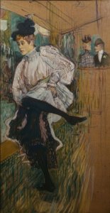 Jane Avril dansend door Henri de Toulouse Lautrec