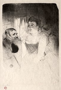 Judic in de loge door Henri de Toulouse Lautrec