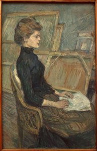 Jong meisje in het atelier door Henri de Toulouse Lautrec