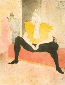De Zittende Clownesse, Mademoiselle Cha-U-Kao door Henri de Toulouse Lautrec