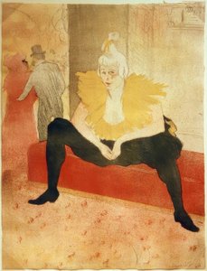 De clownes, zittend door Henri de Toulouse Lautrec
