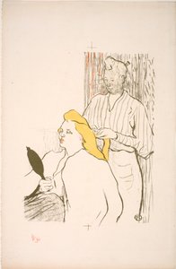 La Coiffure. Programma van het Théâtre Libre door Henri de Toulouse Lautrec