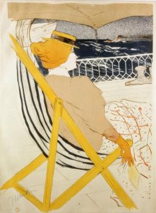 De passagier van 54 of Wandeling op een jacht door Henri de Toulouse Lautrec