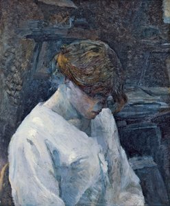 La Rousse in een witte blouse, 1889 door Henri de Toulouse Lautrec