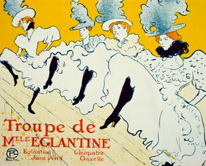 La Troupe De Mlle Églantine door Henri de Toulouse Lautrec