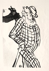Het Café-concert: Amerikaanse zanger door Henri de Toulouse Lautrec