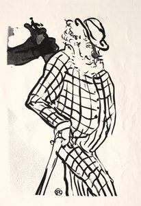 Le Café-concert: Chanteur Américain, 1893 door Henri de Toulouse Lautrec