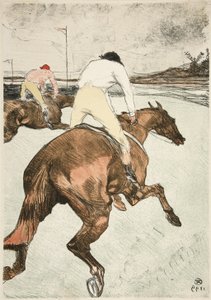 Le Jockey – Chevaux de Courses, uitgegeven 1899 (kleur litho) door Henri de Toulouse Lautrec