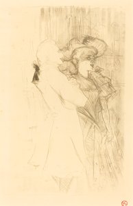 Lender en Auguez in La chanson de fortunio Lender et Auguez dans La chanson..., 1895 door Henri de Toulouse Lautrec