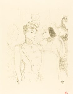 Lender en Lavalliere door Henri de Toulouse Lautrec
