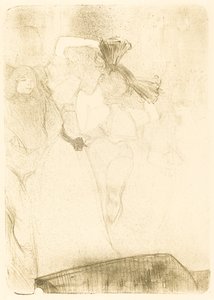 Lender van achteren dansend de Bolero in "Chilperic" door Henri de Toulouse Lautrec