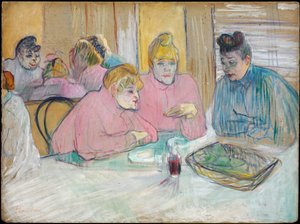 De dames in de eetkamer door Henri de Toulouse Lautrec