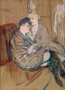 De twee vriendinnen door Henri de Toulouse Lautrec