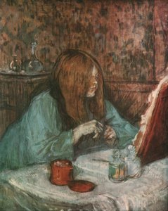 Madame Poupoule bij haar toilet door Henri de Toulouse Lautrec