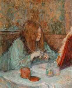 Madame Poupoule bij haar toilet door Henri de Toulouse Lautrec